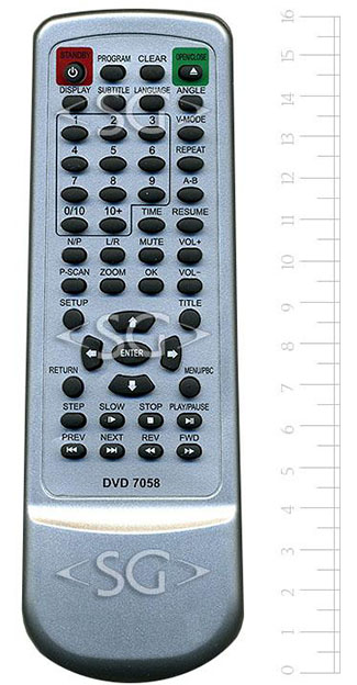 Пульт дистанционного управления для UNITED DVD7058 (вариант-2)